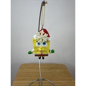 SPONGEBOB SQUAREPANTS 2007 VIACOM Christmas Tree Ornament "Bell Ringer" 3"